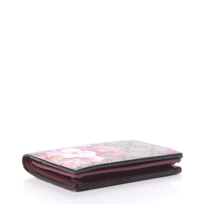 Gucci GG Supreme Monogram Blooms Card Case Beige Multicolor Dry Rose 3 of 6