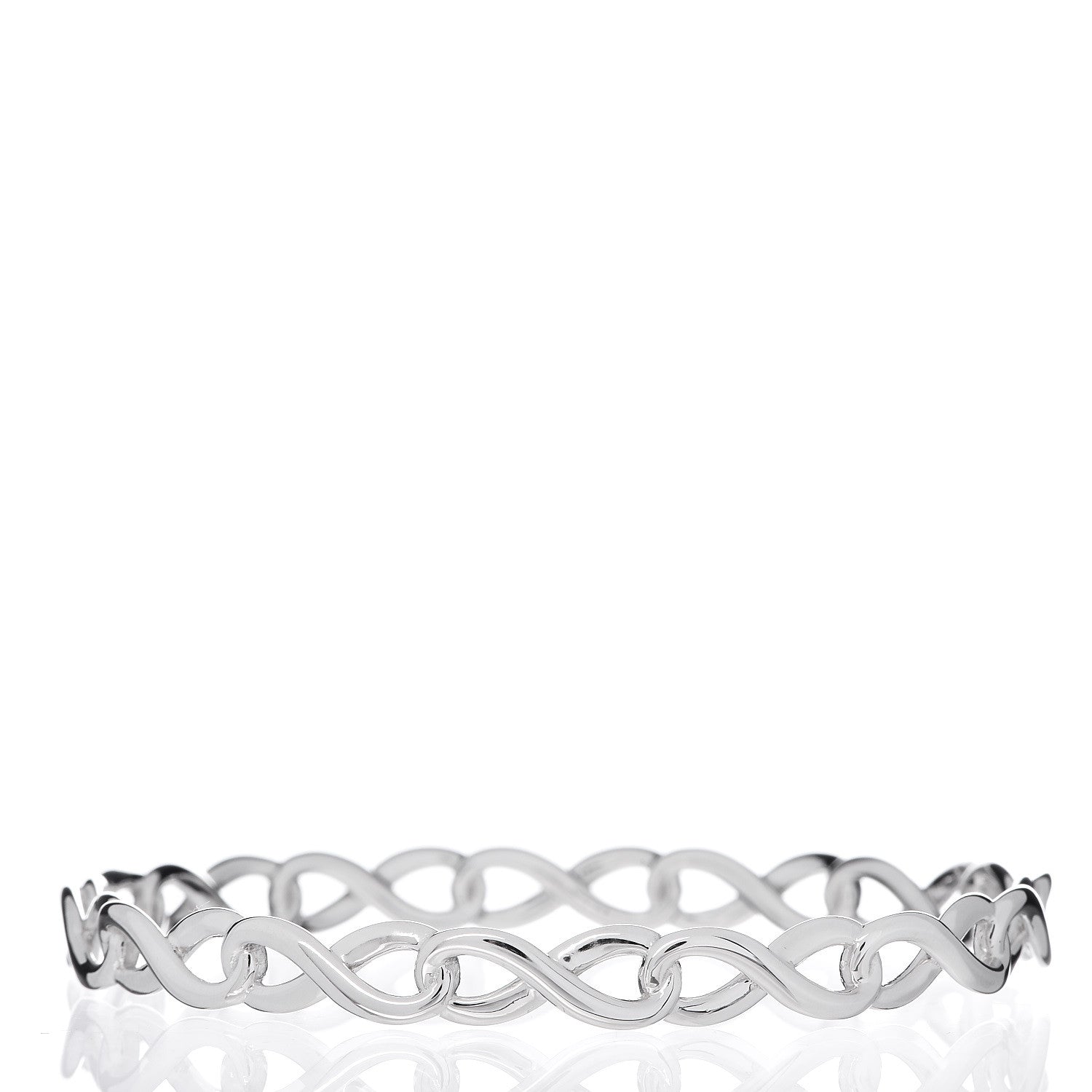 Tiffany Sterling Silver Infinity Bangle Bracelet 3 of 4