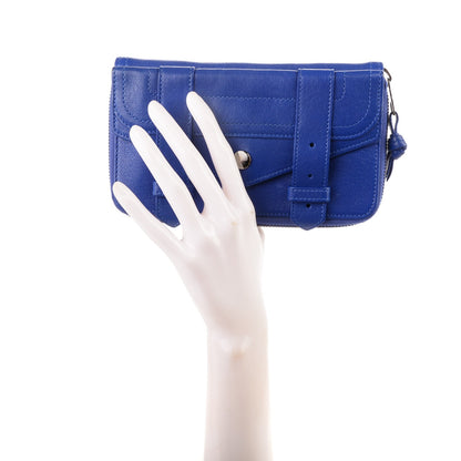 Proenza Schouler Lambskin PS1 Large Zip Around Wallet Royal Blue 2 of 6