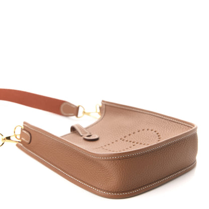 Hermes Taurillon Clemence Amazone Evelyne TPM Gold Cuivre 4 of 11