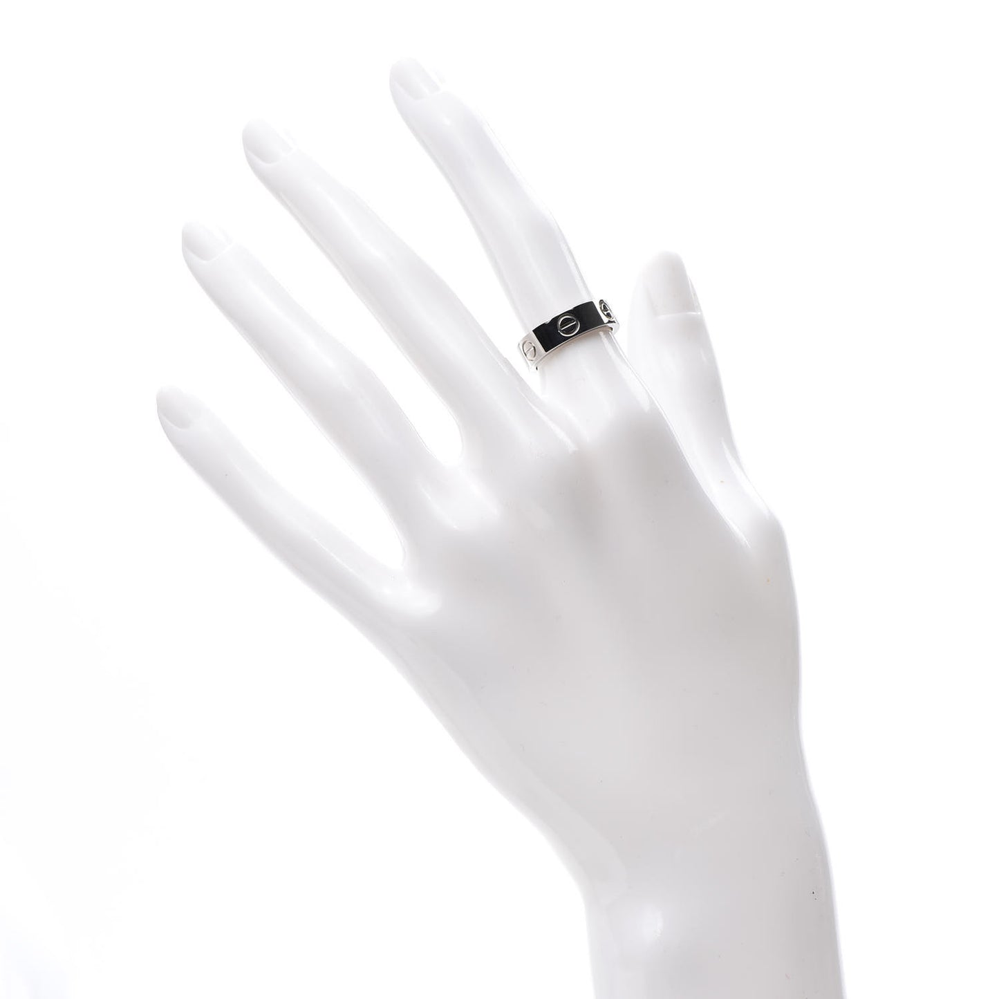 18K White Gold 5.5mm LOVE Ring 49 4.75