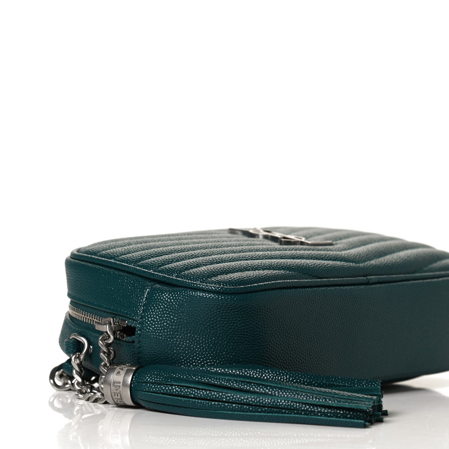 Grain De Poudre Matelasse Monogram Mini Lou Camera Bag Petrol Green