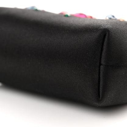 Dolce & Gabbana Satin Crystal Embellished Chain Clutch Black 9 of 11