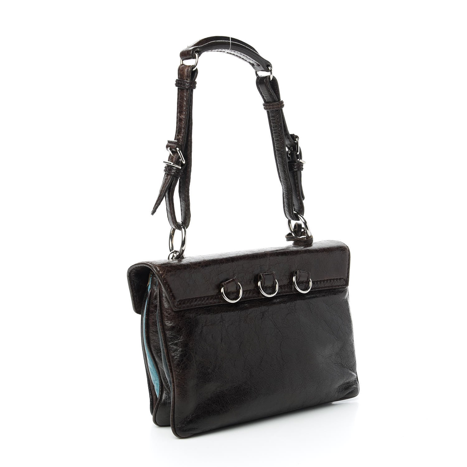 Balenciaga Chevre Turnlock Shoulder Bag Brown 3 of 10