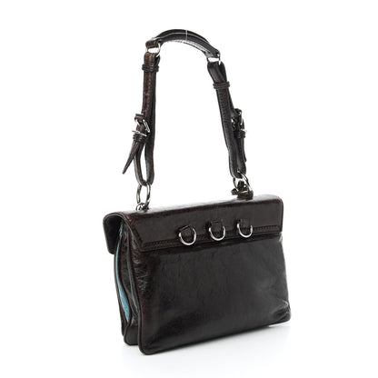 Balenciaga Chevre Turnlock Shoulder Bag Brown 3 of 10