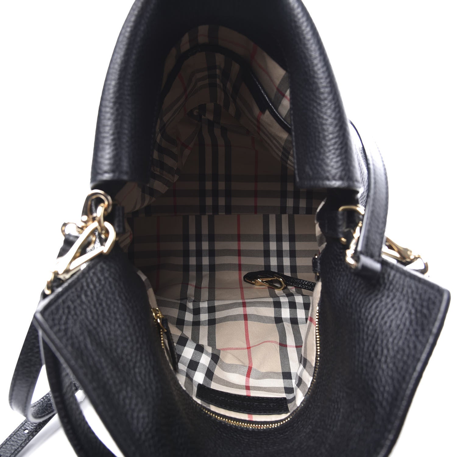 Burberry Grainy Calfskin Medium Cale Hobo Black 4 of 11
