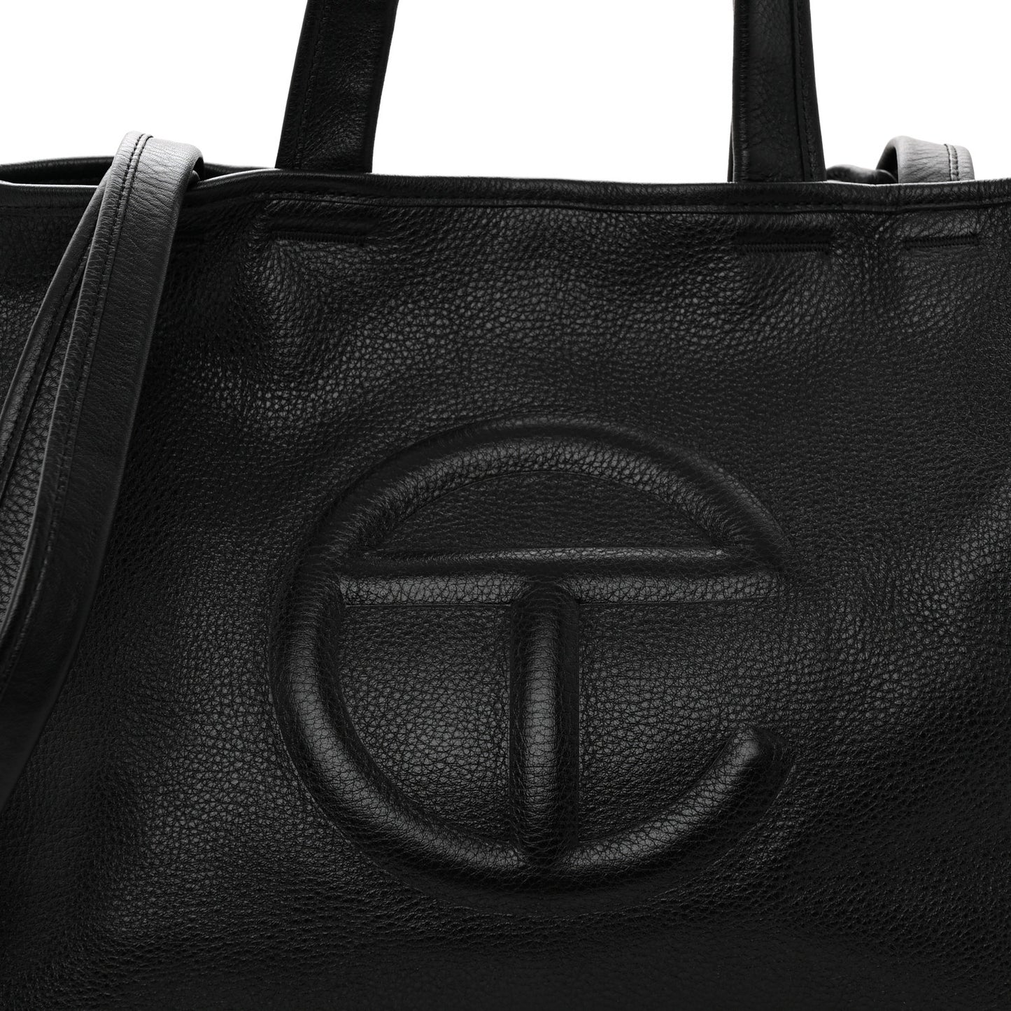 Pebbled Calfskin Medium Carry Bag Black