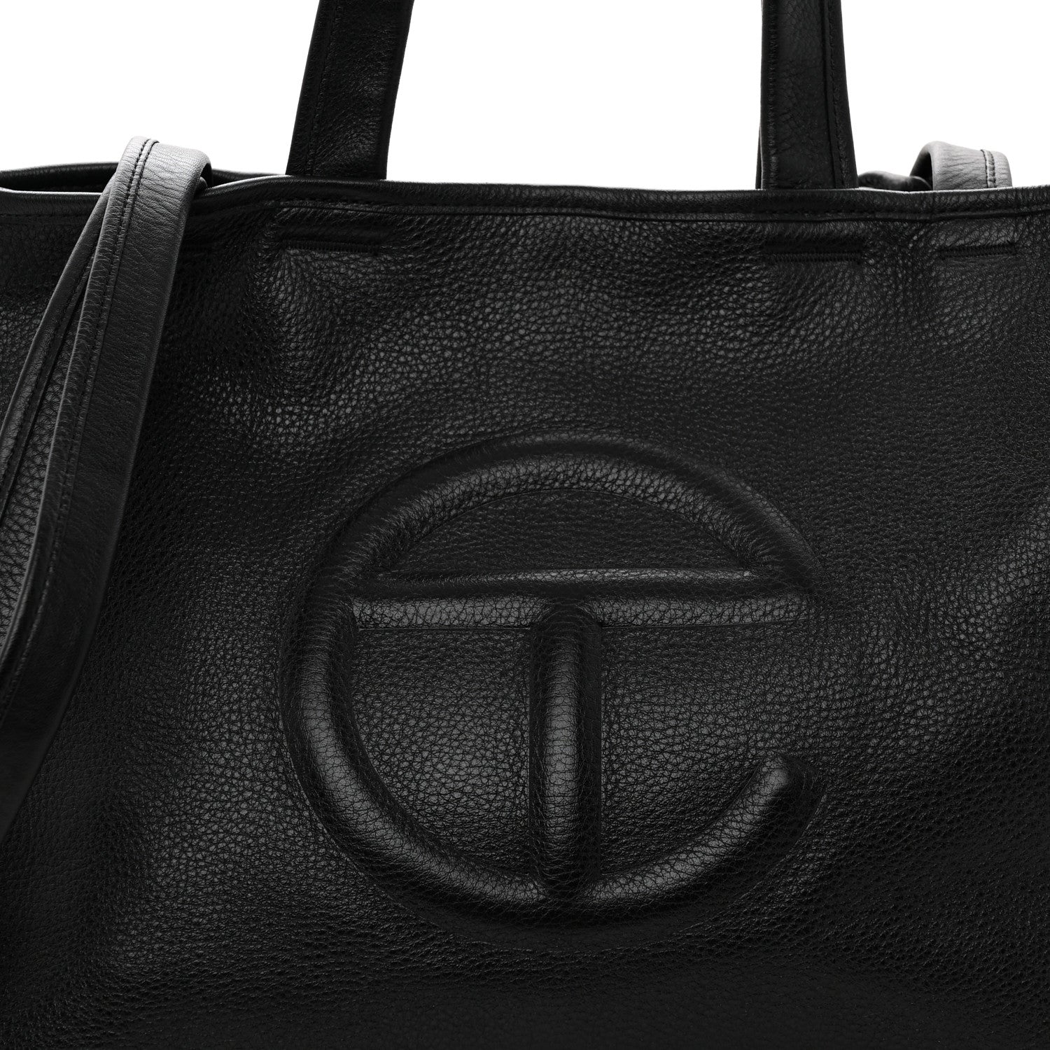 Telfar Pebbled Calfskin Medium Carry Bag Black 8 of 10