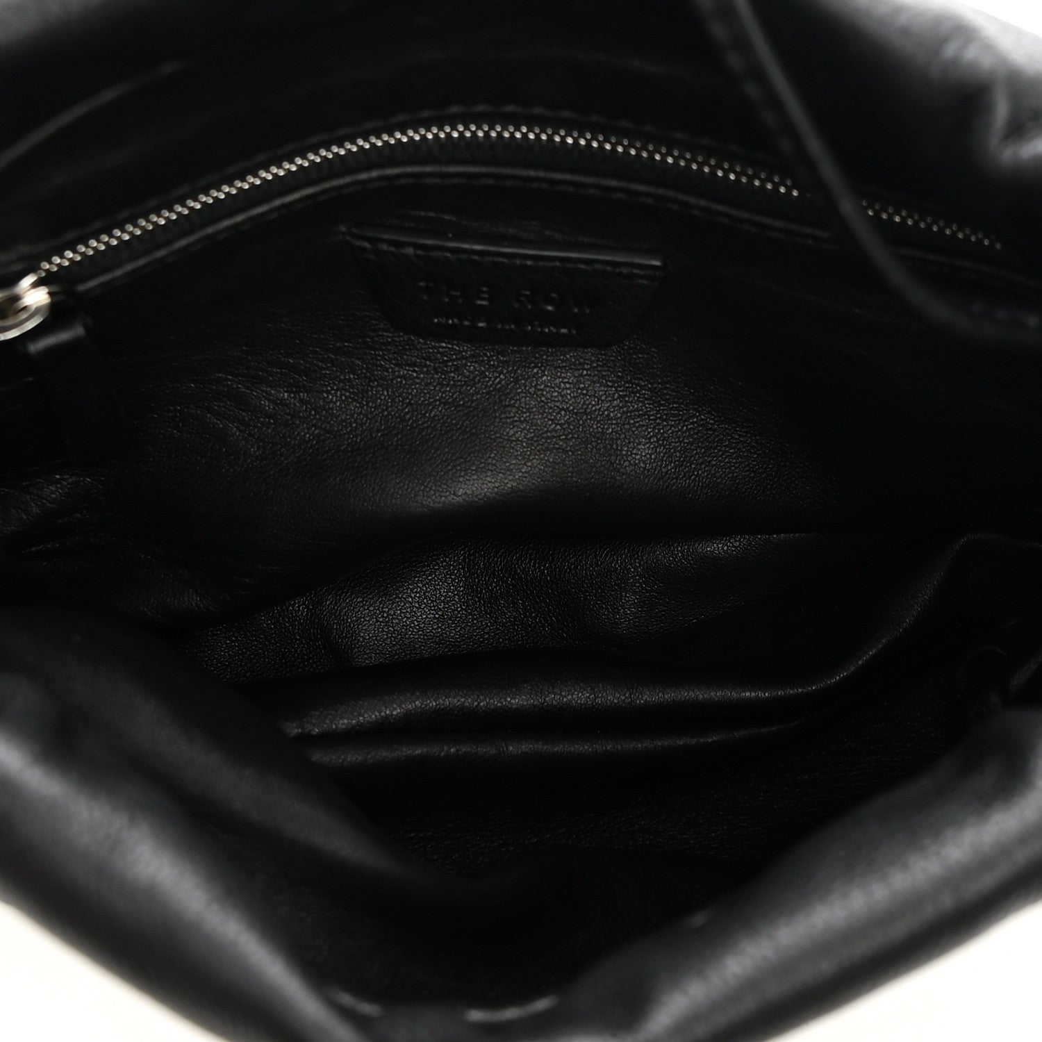 The Row Grained Calfskin Bourse Clutch Black 5 of 9