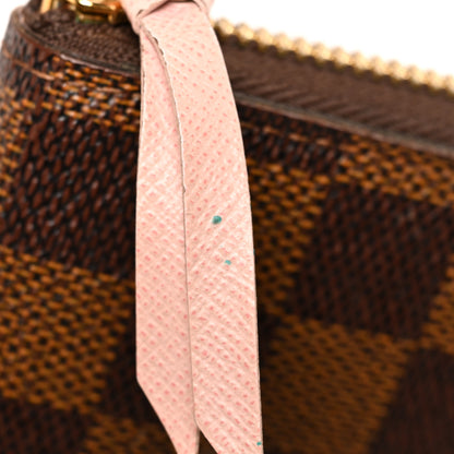Louis Vuitton Damier Ebene Clemence Wallet Rose Ballerine 10 of 11