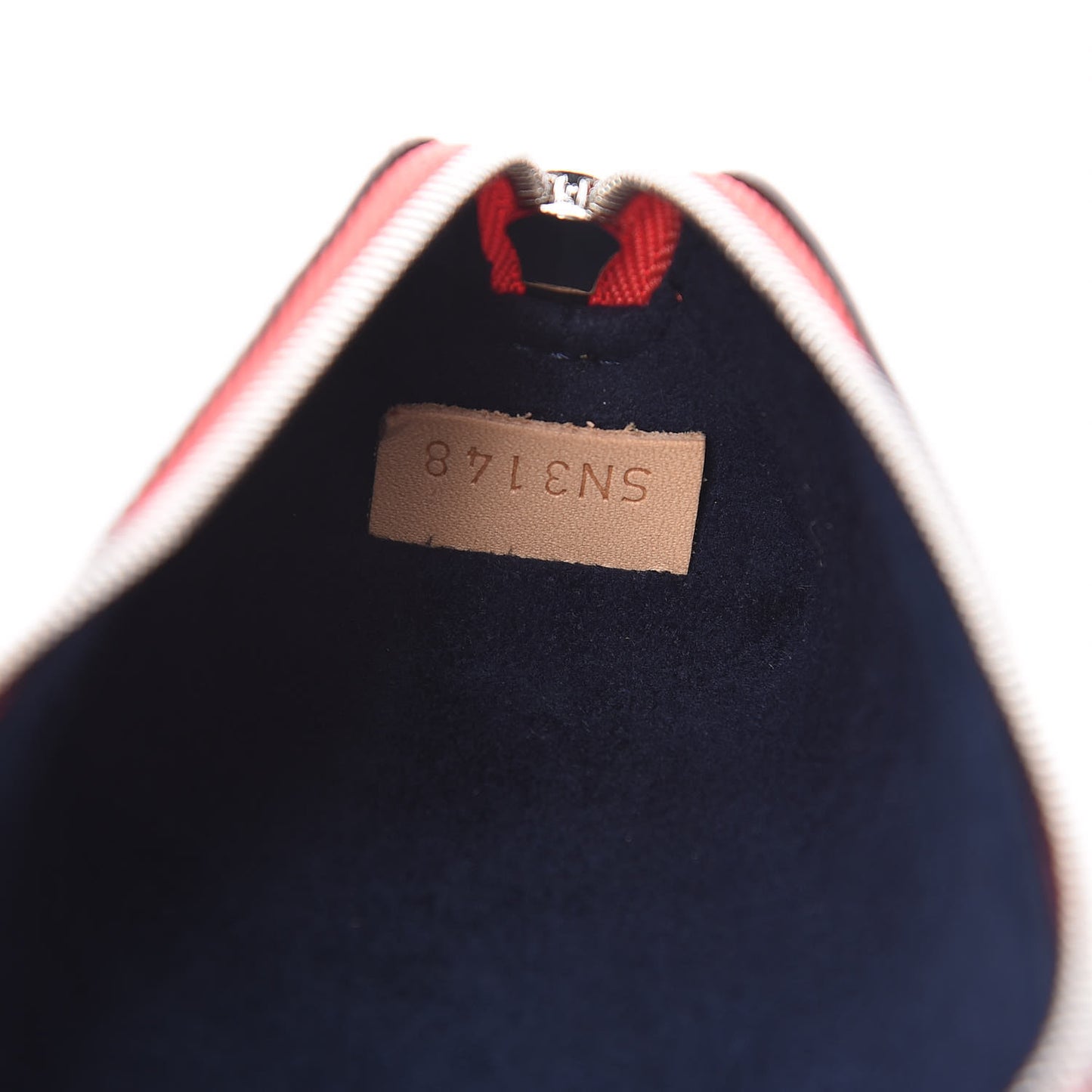 Monogram Elizabeth Pencil Pouch Red