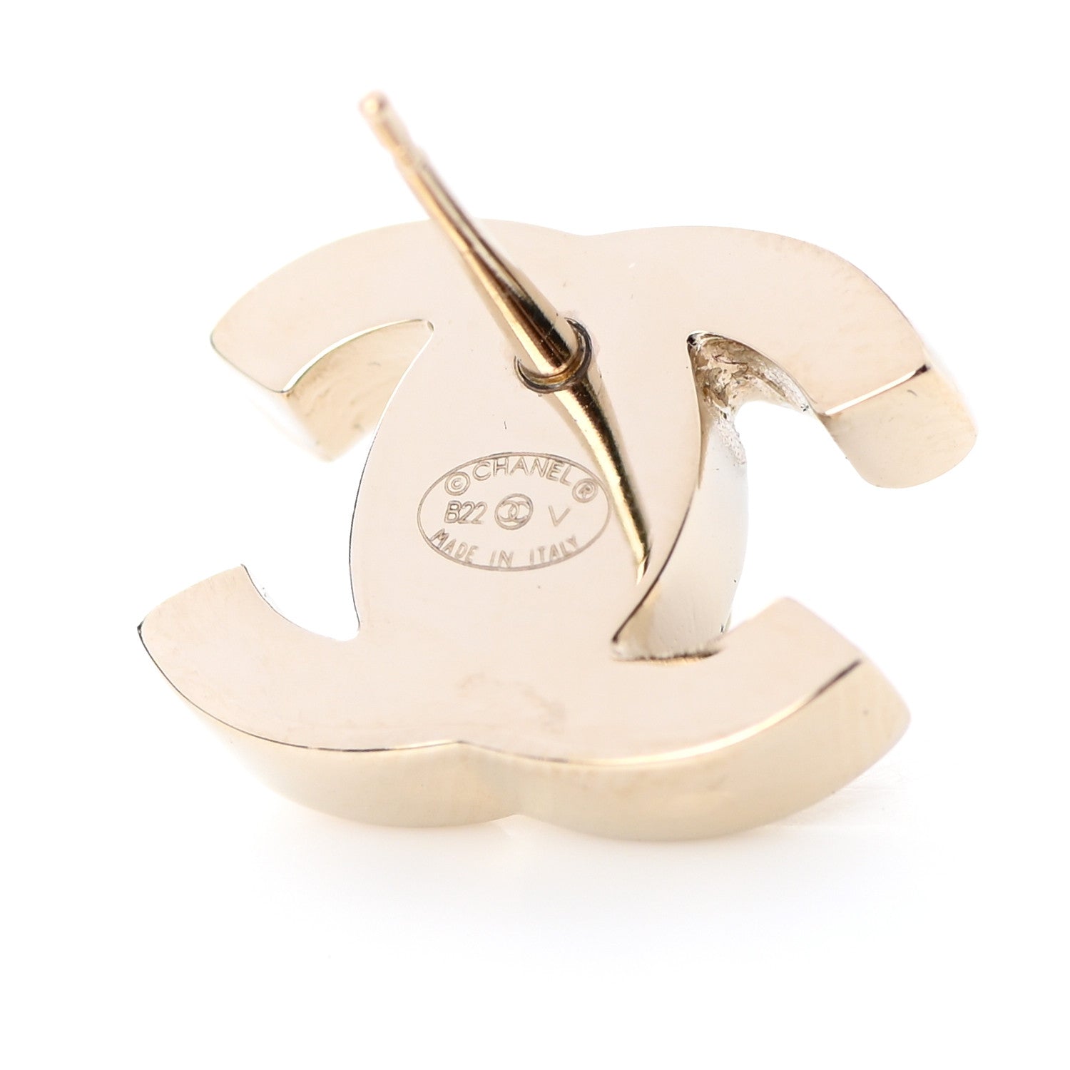 Chanel Metal CC Turnlock Earrings Gold 4 of 5