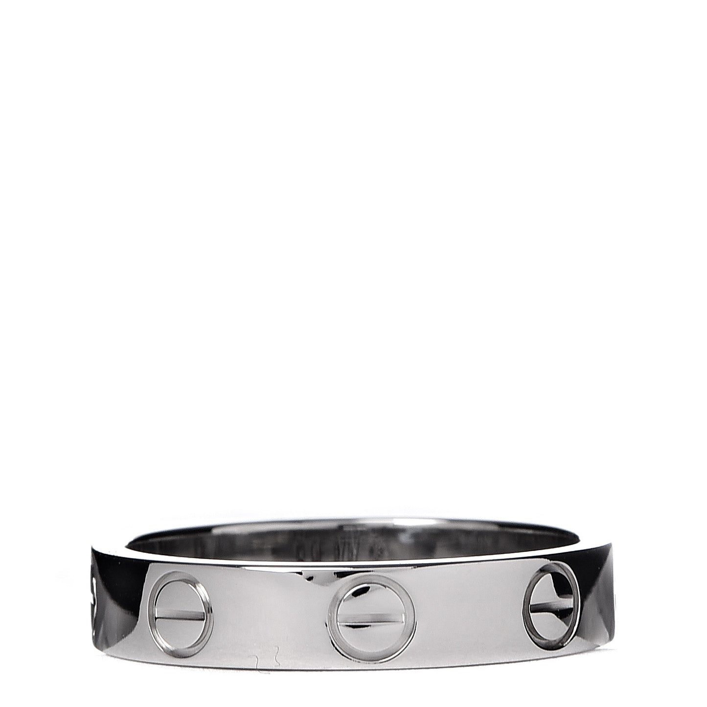18K White Gold 3.5mm LOVE Wedding Band Ring 48 4.5