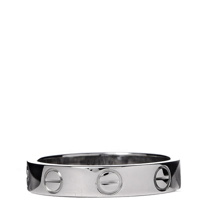 Cartier 18K White Gold 3.5mm LOVE Wedding Band Ring 48 4.5 6 of 9