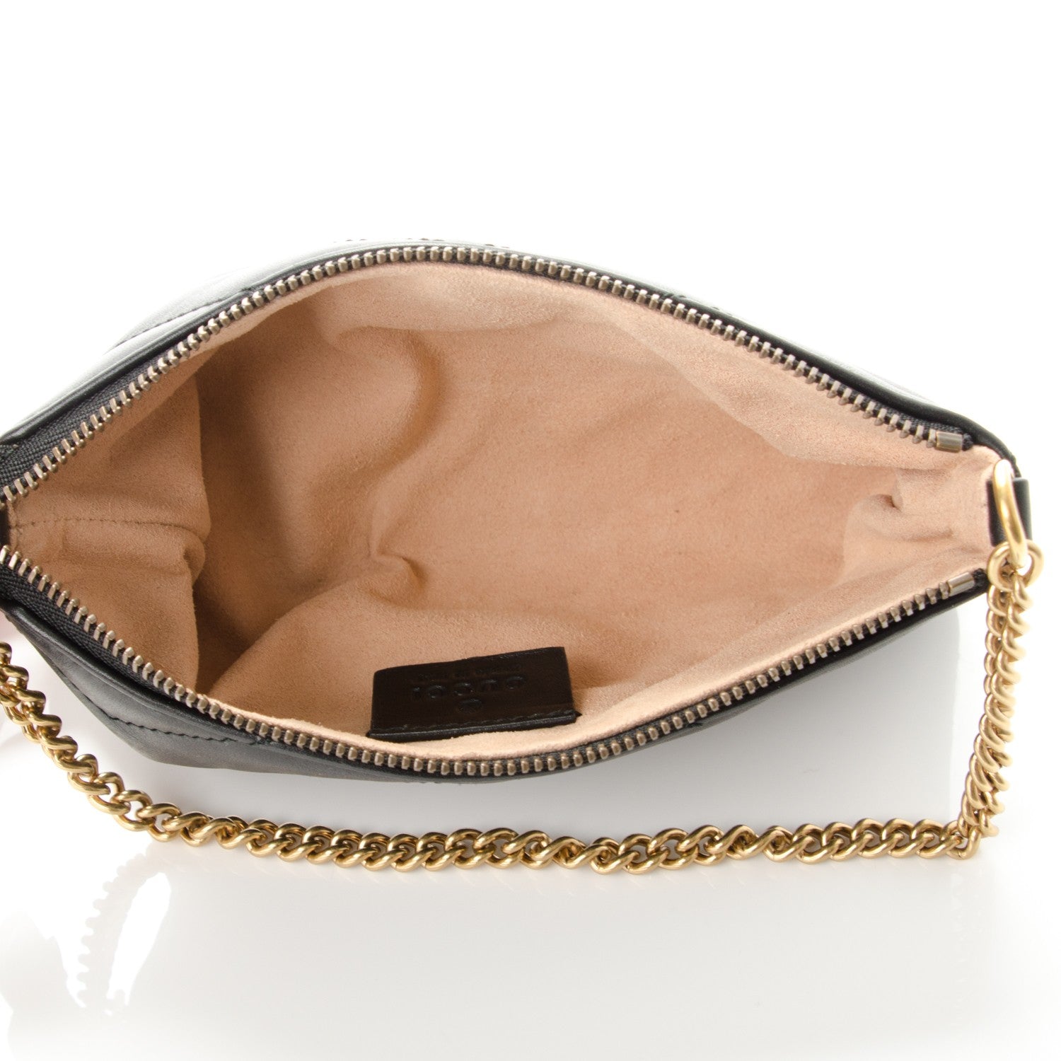 Gucci Calfskin Matelasse Mini GG Marmont Chain Bag Black 5 of 7