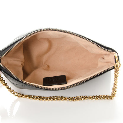 Gucci Calfskin Matelasse Mini GG Marmont Chain Bag Black 5 of 7