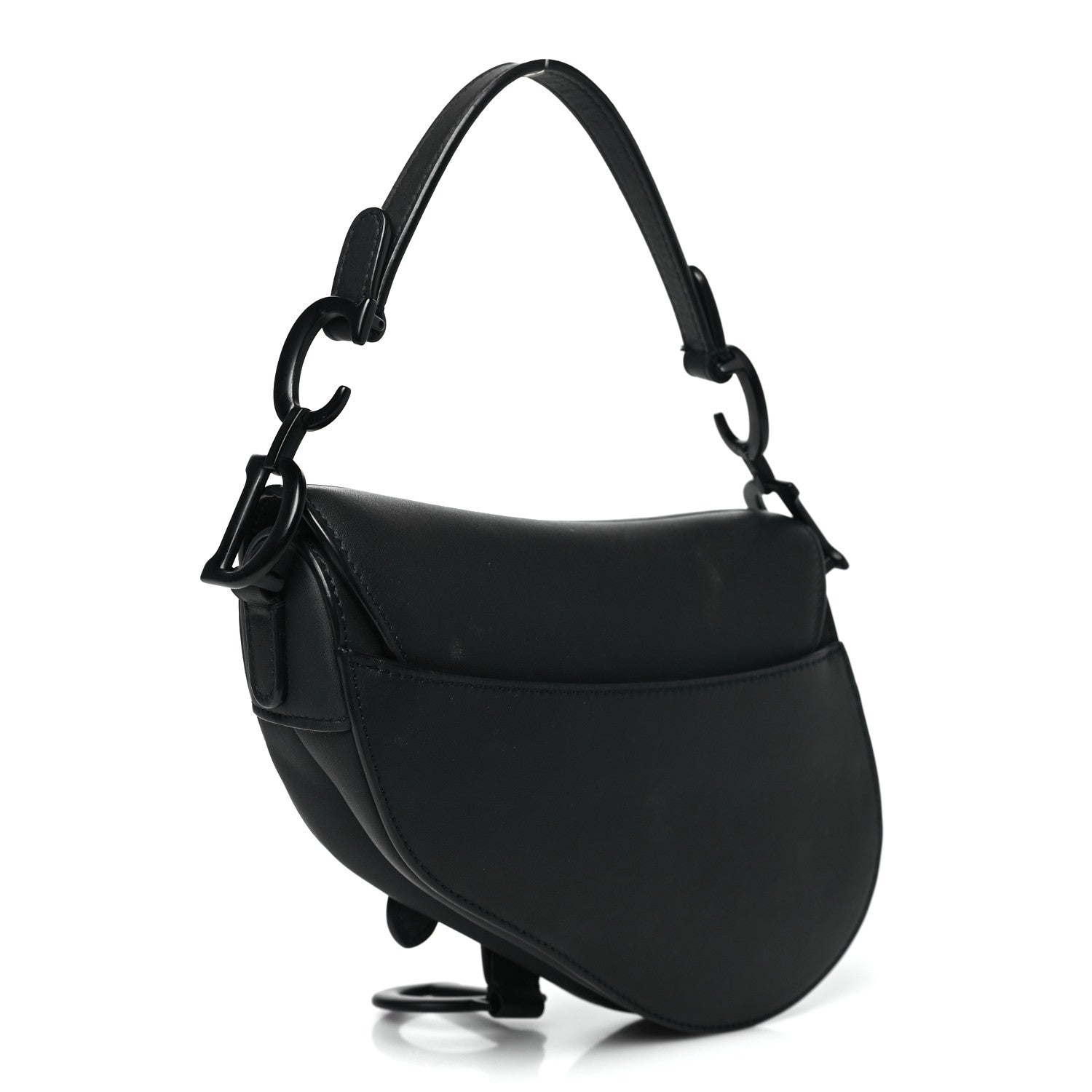 Christian Dior Ultra Matte Calfskin Mini Saddle Bag Black 3 of 12
