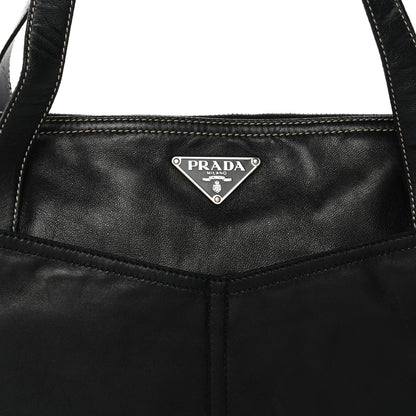 Prada Nappa Pocket Satchel Black 8 of 16