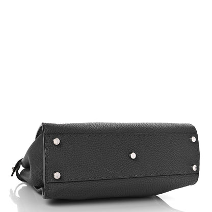 Fendi Cuoio Romano Selleria Bi-Color Medium Peekaboo Iconic Satchel Asfalto Latte 3 of 9