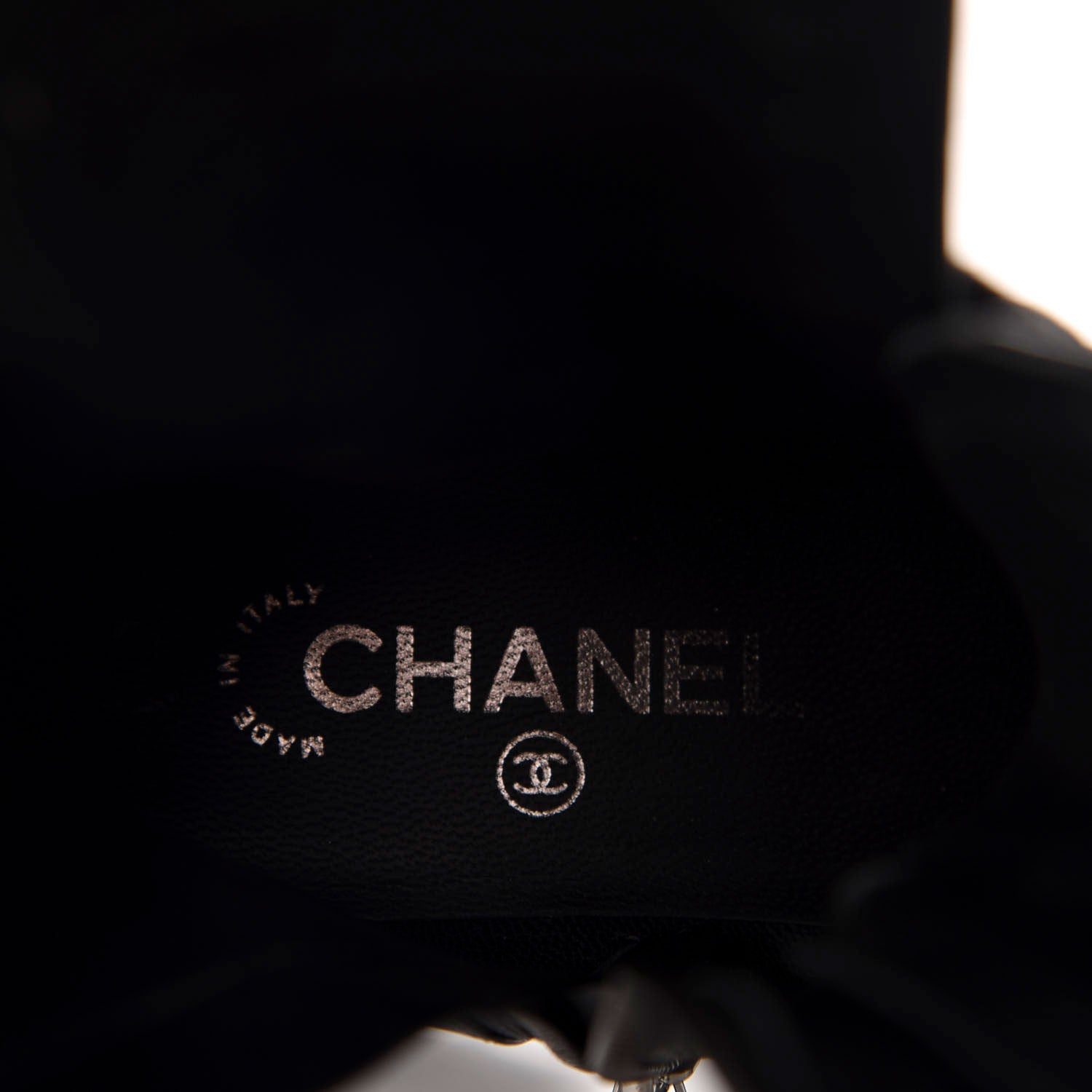 Chanel Iridescent Calfskin Lace Up Combat Boots 38 Black 7 of 9