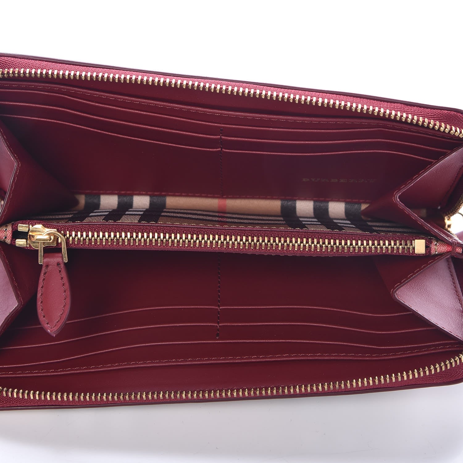 Burberry Vintage Check Elmore Zip Around Wallet Crimson 5 of 8