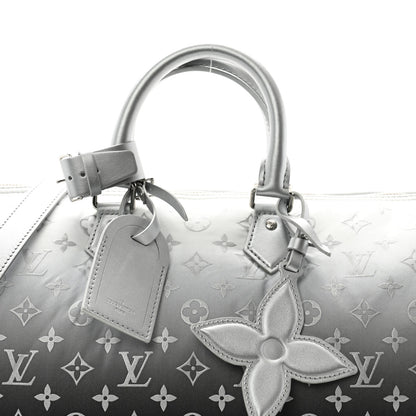Louis Vuitton Nylon Frost Gradient Monogram LV Ski Keepall 45 Silver 6 of 8