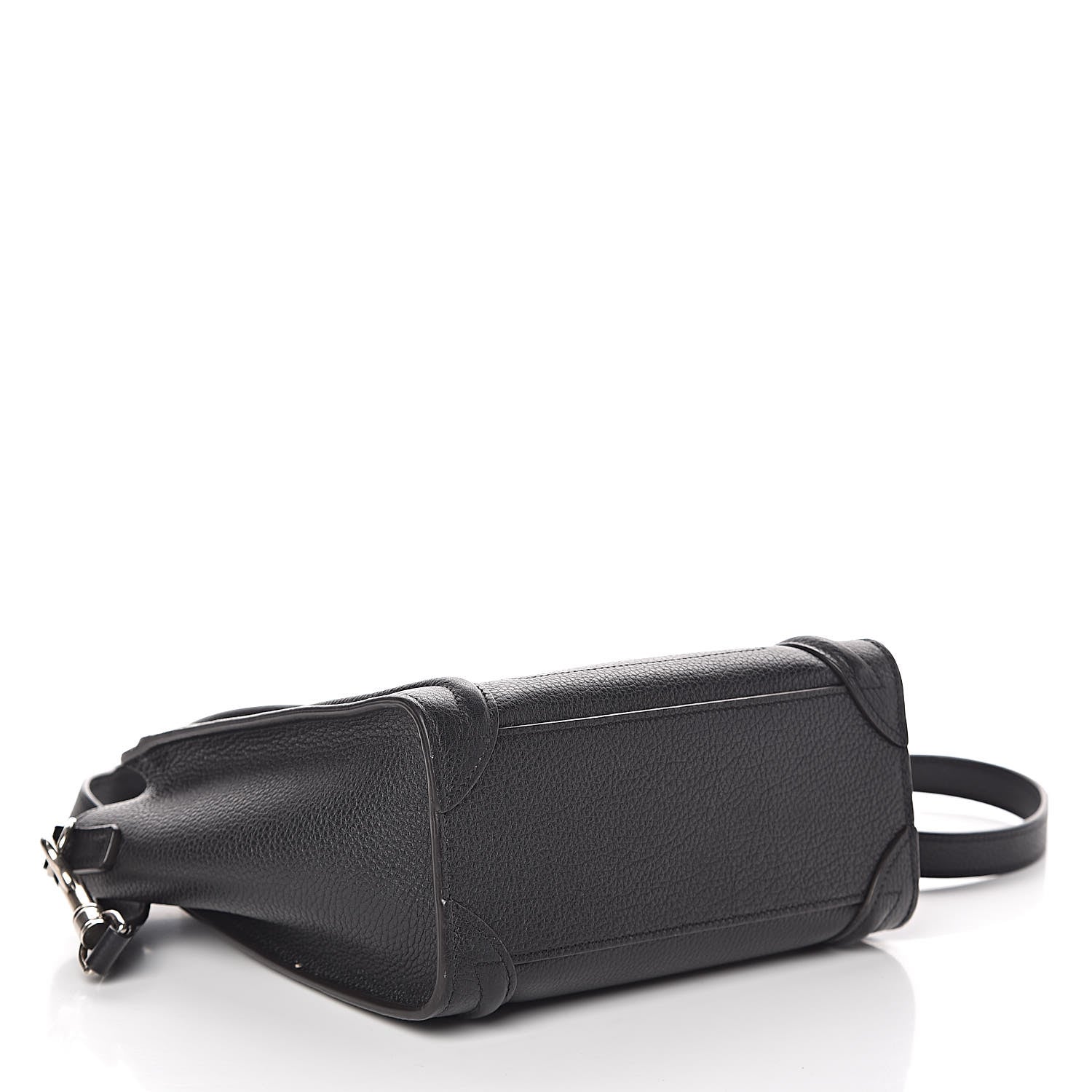 Celine Drummed Calfskin Nano Luggage Black 4 of 9