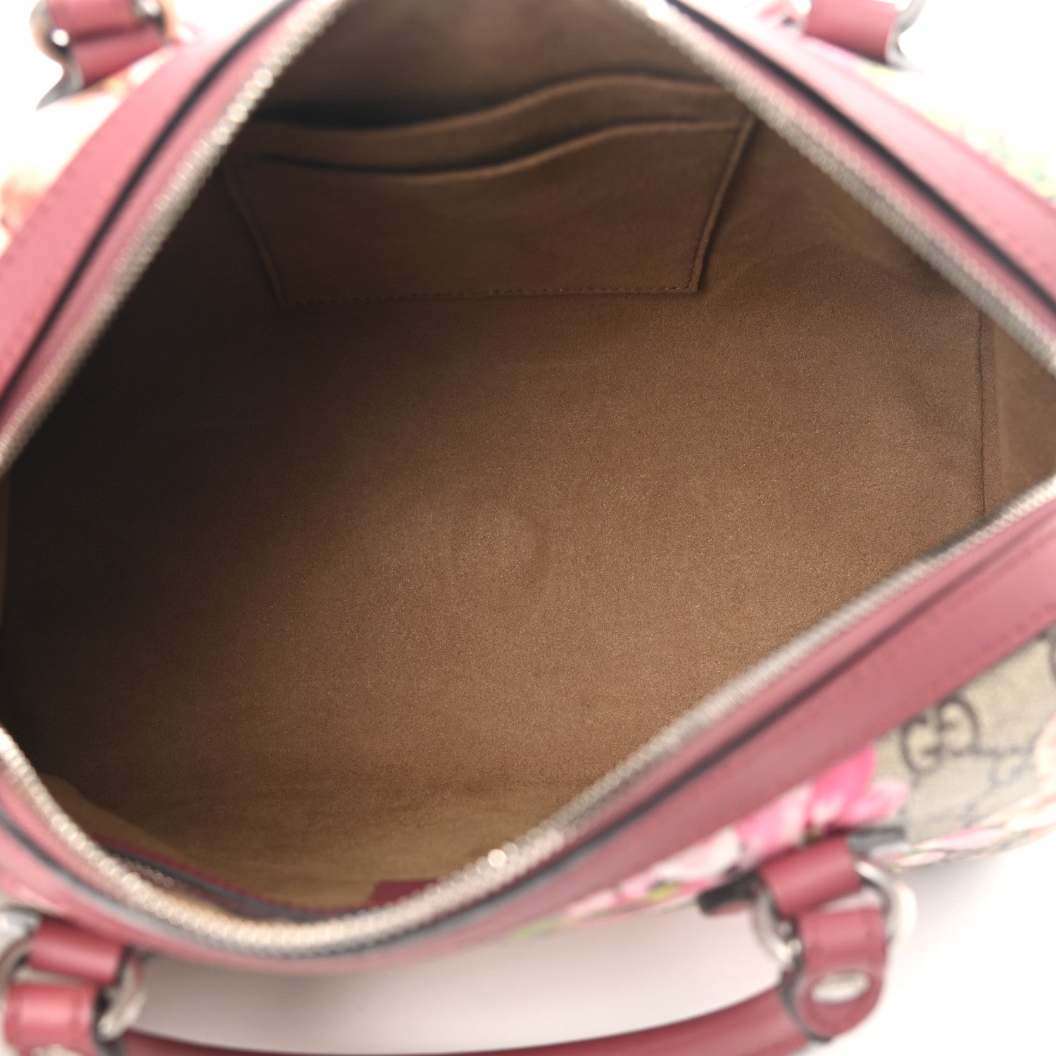 Gucci GG Supreme Monogram Blooms Small Boston Beige Multicolor Dry Rose 5 of 11