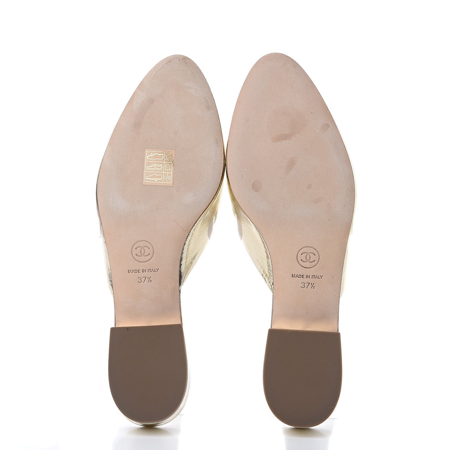 Metallic Sheepskin Mules 37.5 Gold