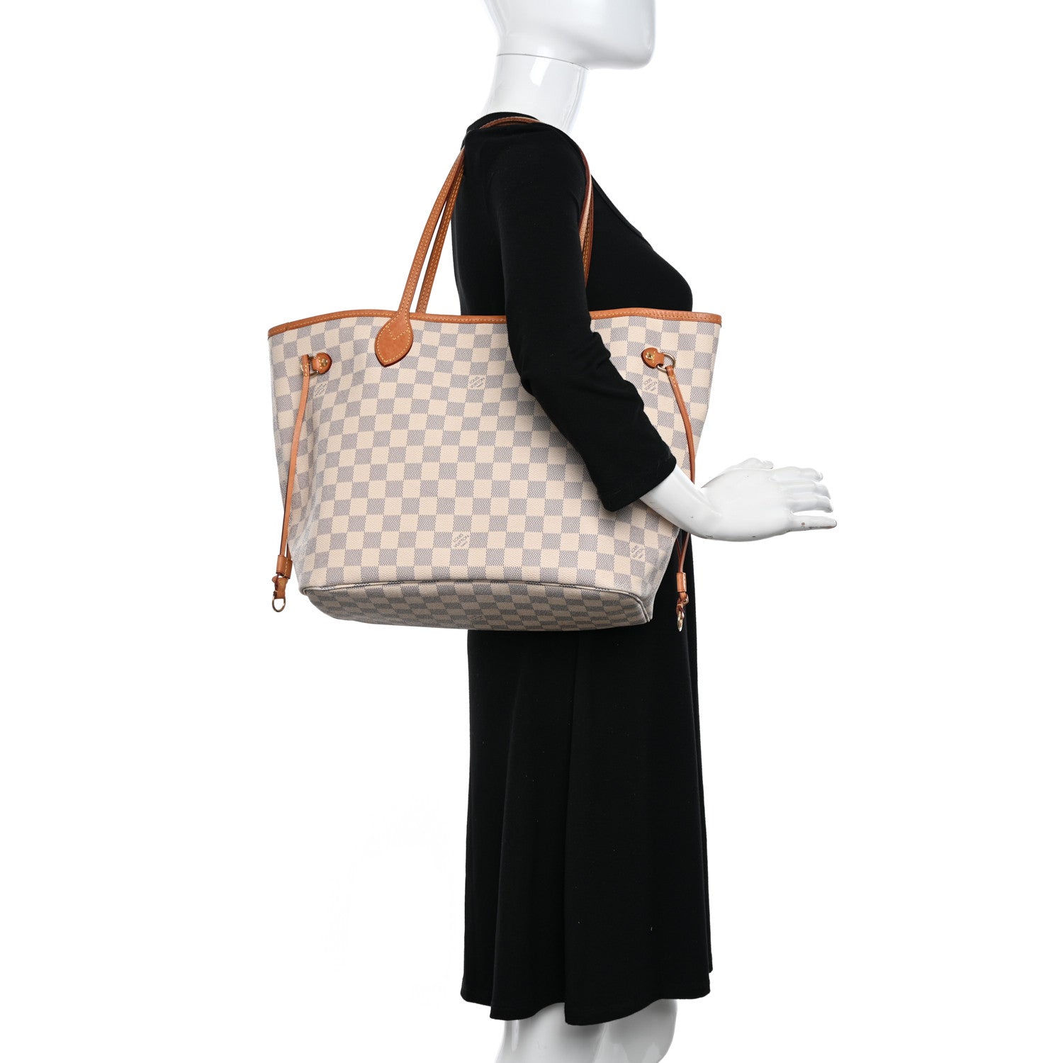 Louis Vuitton Damier Azur Neo Neverfull MM Rose Ballerine 2 of 16