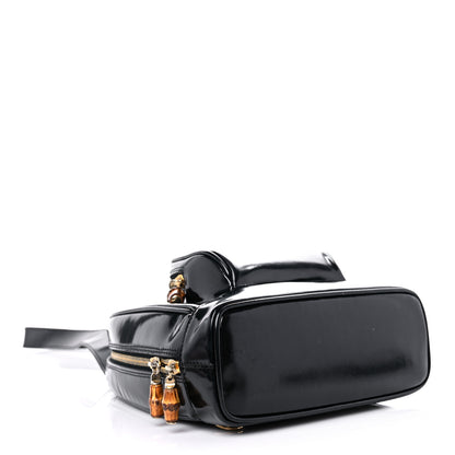 Gucci Patent Bamboo Backpack Sling Black 4 of 23