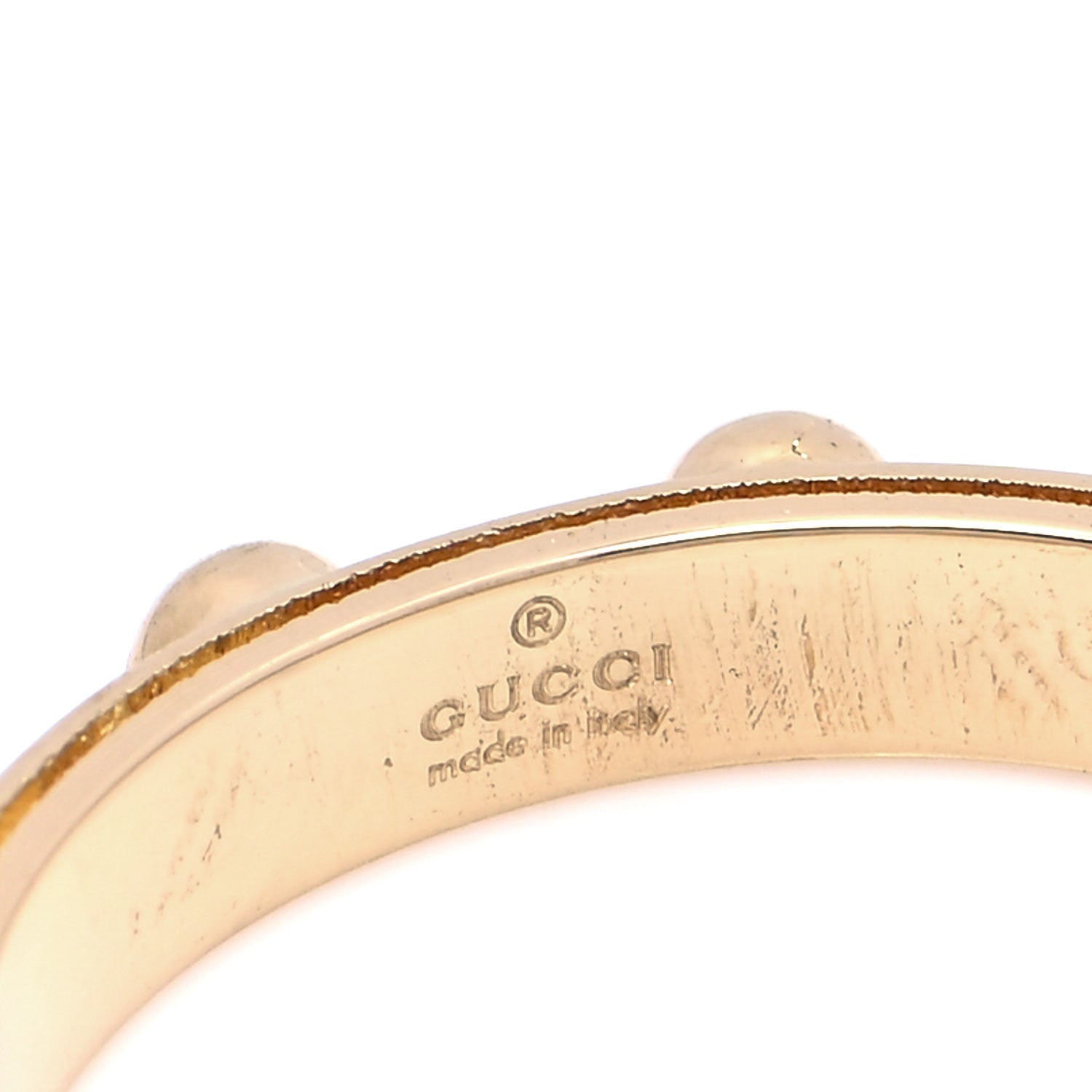 Gucci 18K Yellow Gold Running GG Ring 53 6.5 4 of 5