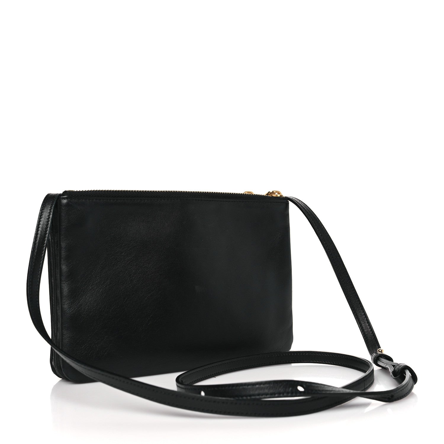 Celine Lambskin Small Trio Crossbody Bag Black 3 of 14