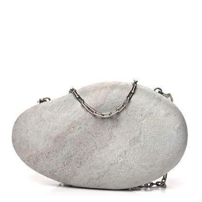 Bottega Veneta Pebble Rock Mini Chain Clutch Grey 1 of 9