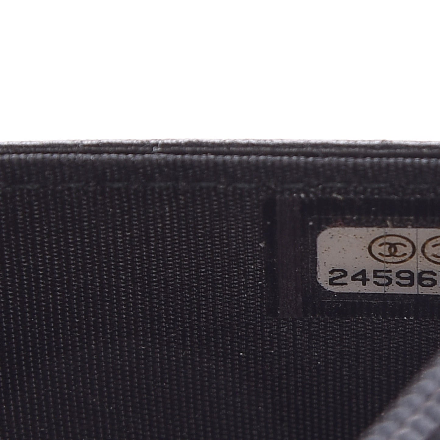 Goatskin Quilted Diamond CC Wallet On Chain WOC Black
