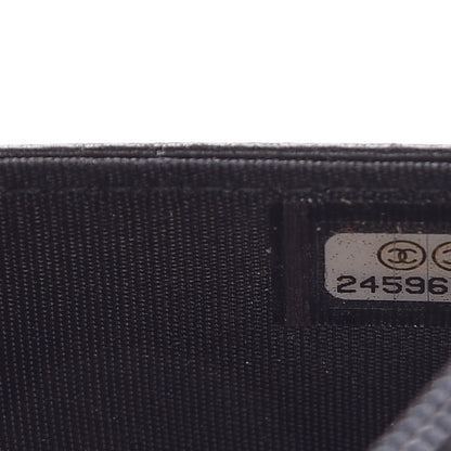 Chanel Goatskin Quilted Diamond CC Wallet On Chain WOC Black 8 of 13