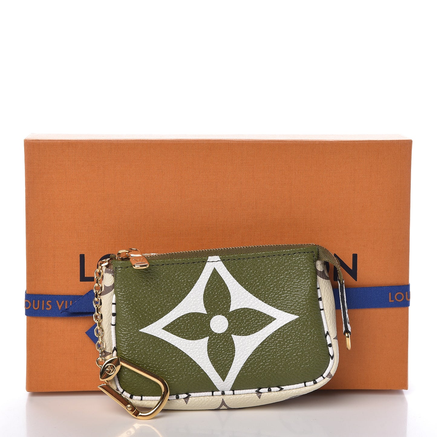 Monogram Giant Micro Pochette Accessories Kaki White