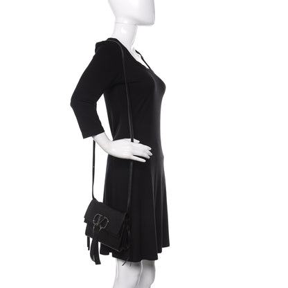 Valentino Garavani Calfskin Small VRing Crossbody Bag Black 2 of 11