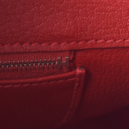 Hermes Taurillon Clemence Birkin 30 Rouge Casaque 15 of 30