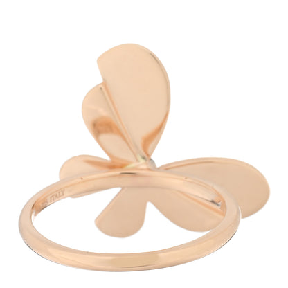 Tiffany 18K Rose Gold Sterling Silver Return to Tiffany Love Bugs Butterfly Ring 52 6 4 of 5
