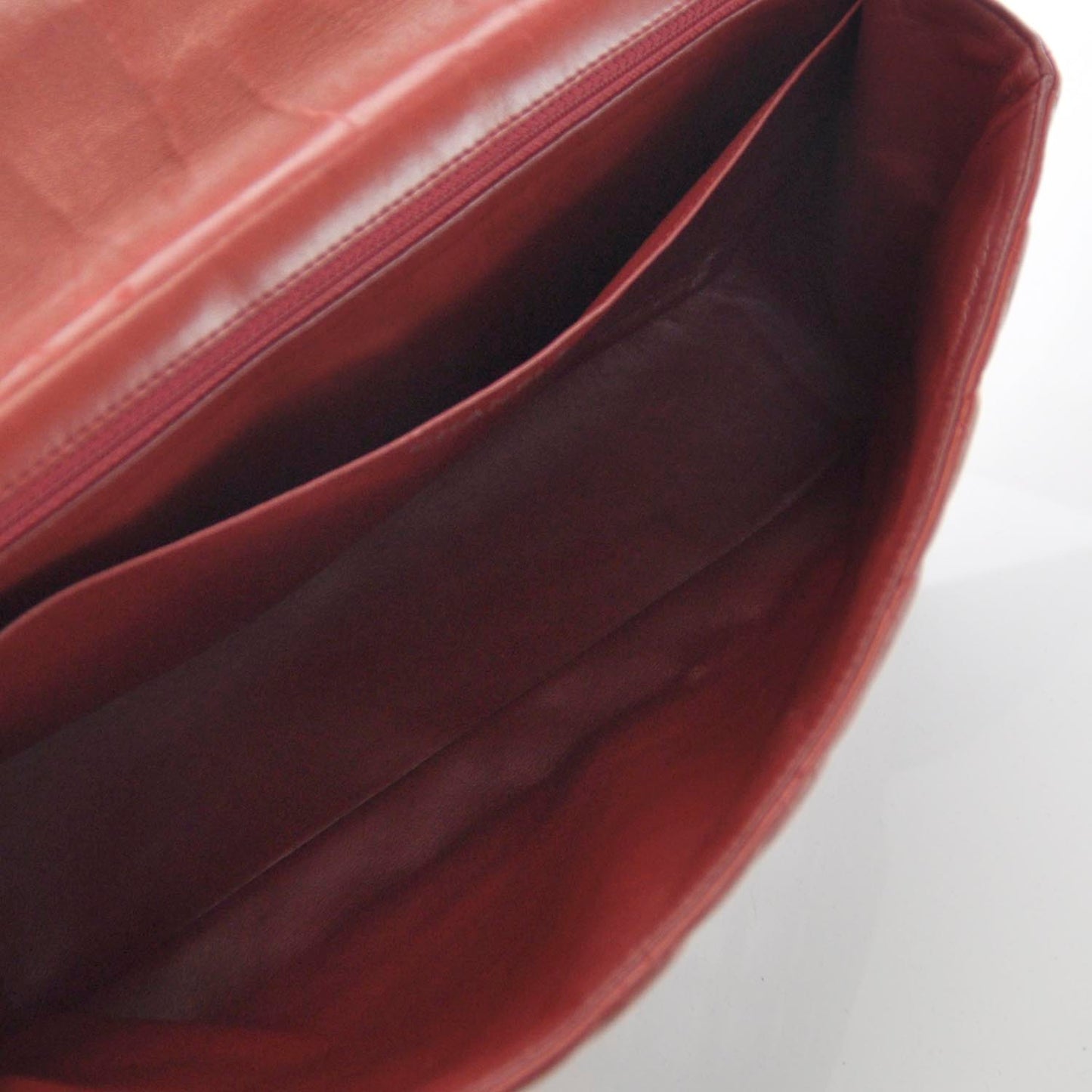 Lambskin Jumbo Single Flap Red