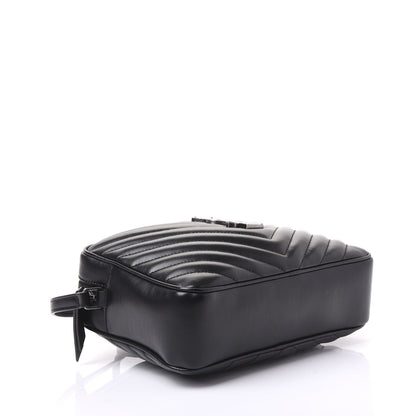 Saint Laurent Calfskin Matelasse Monogram Lou Camera Bag Black 3 of 9