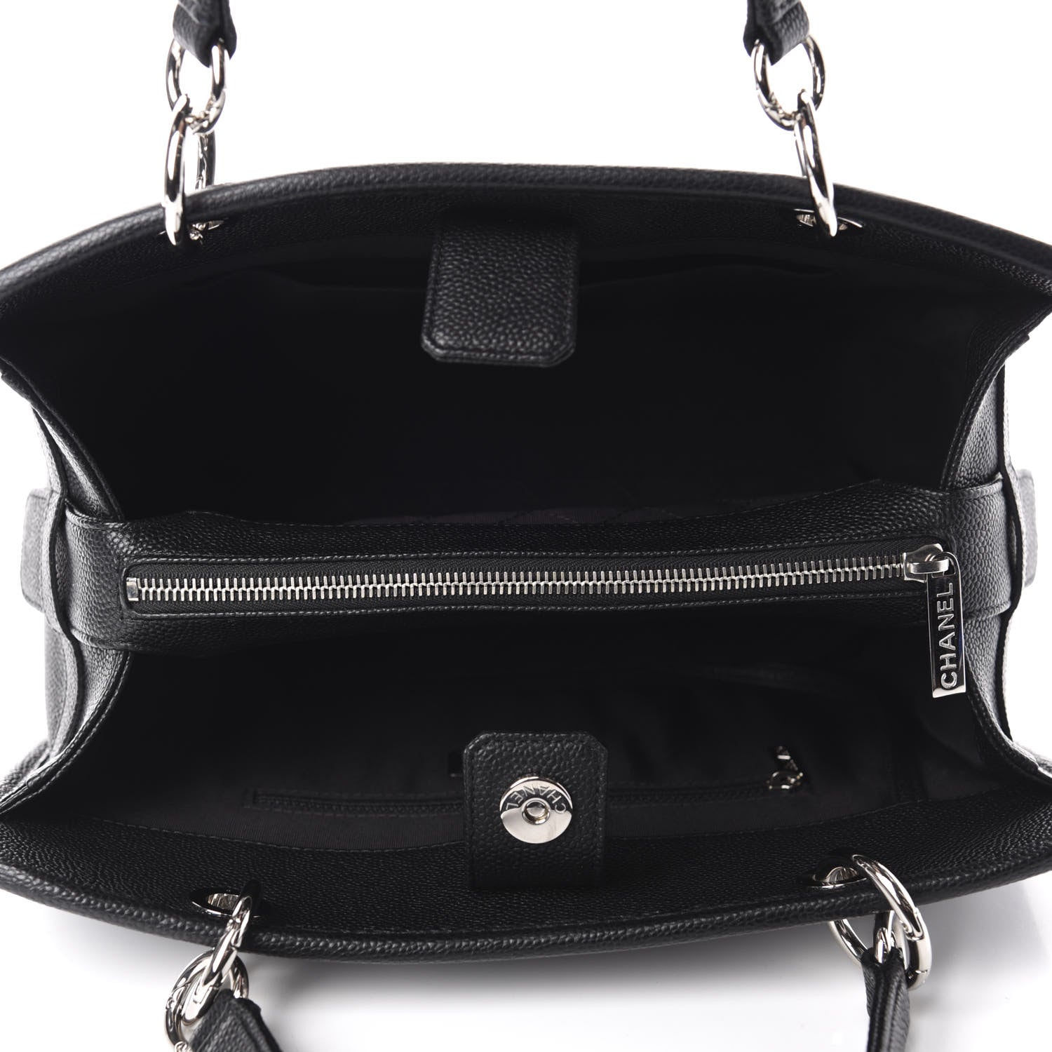 Chanel Caviar Stitched Shopping Tote Black 6 of 11
