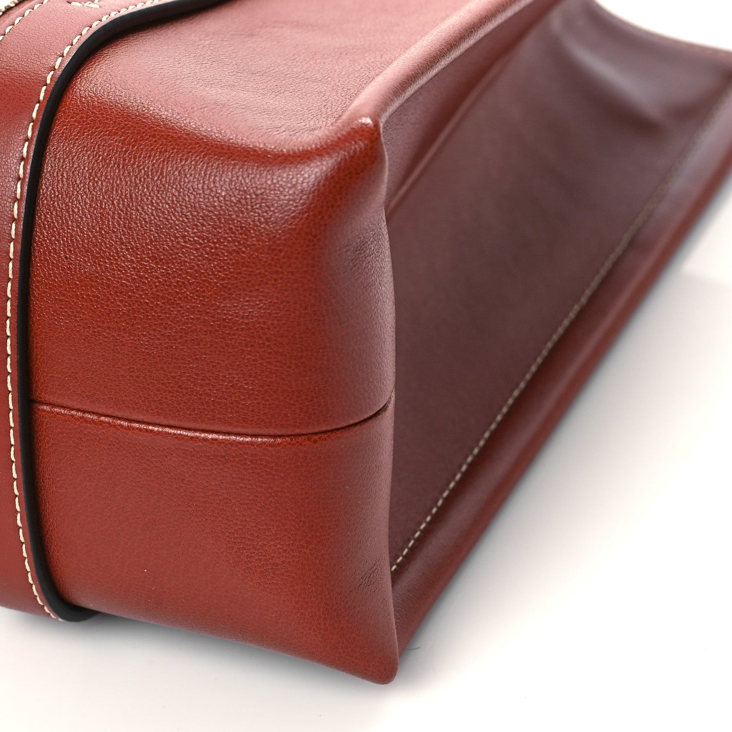 Chloe Calfskin Medium Woody Ribbon Tote Sepia Brown 9 of 10