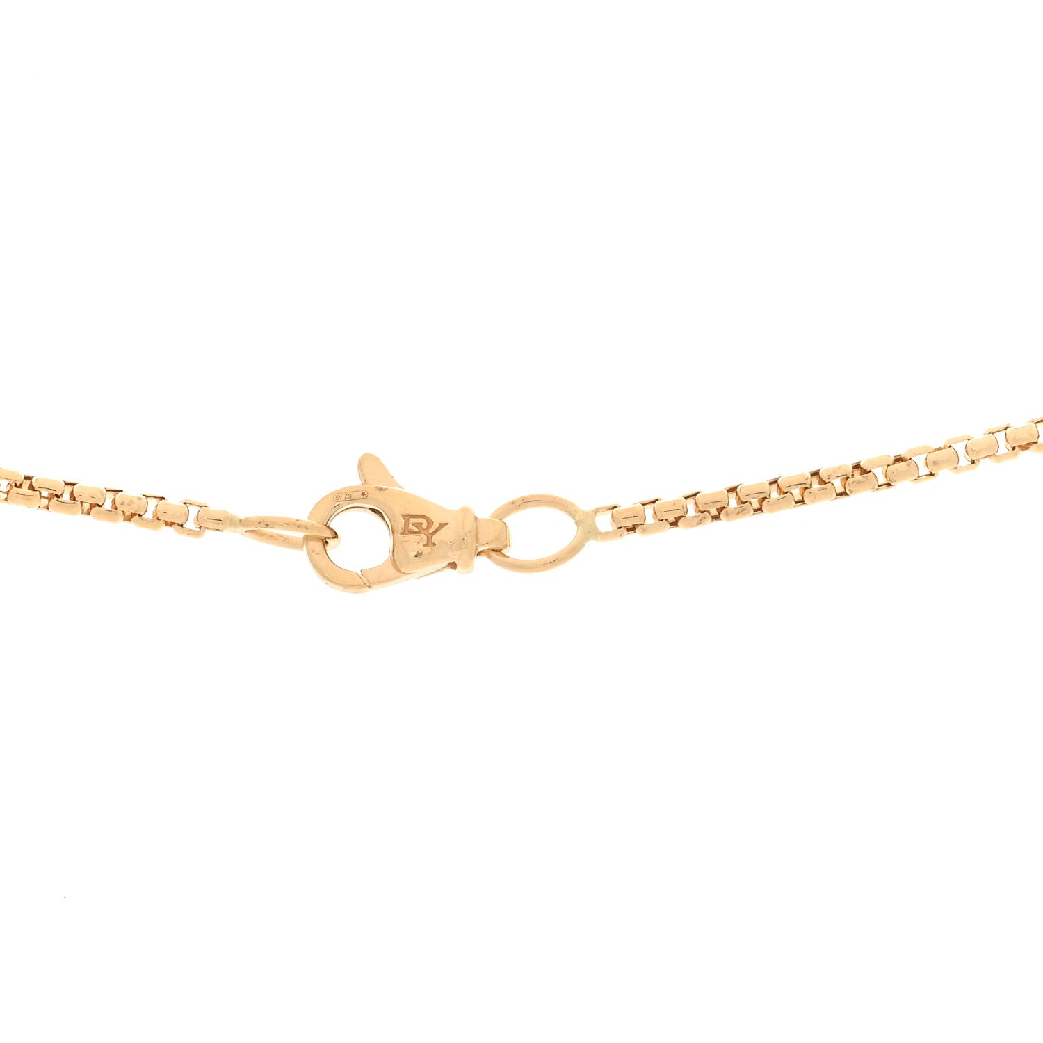 David Yurman 18K Yellow Gold 1.7mm Box Chain Necklace 22" 4 of 4
