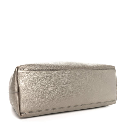 Gucci Metallic Pebbled Calfskin Medium Soho Chain Shoulder Bag Golden Beige 4 of 10