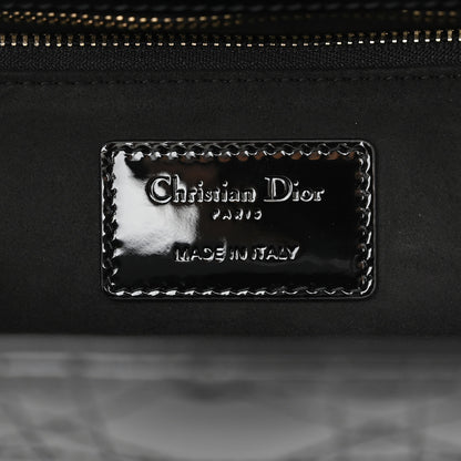 Christian Dior Patent Cannage Large Lady Dior Black 6 of 8