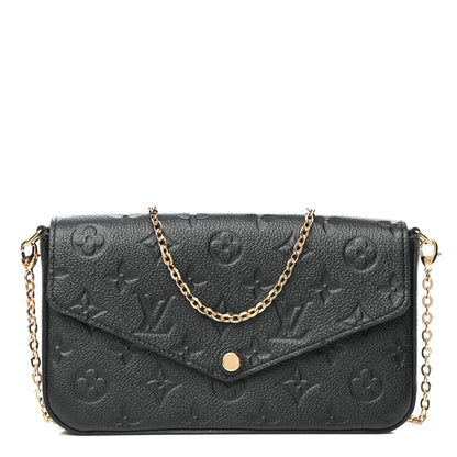Louis Vuitton Empreinte Pochette Felicie Chain Wallet Black 1 of 13