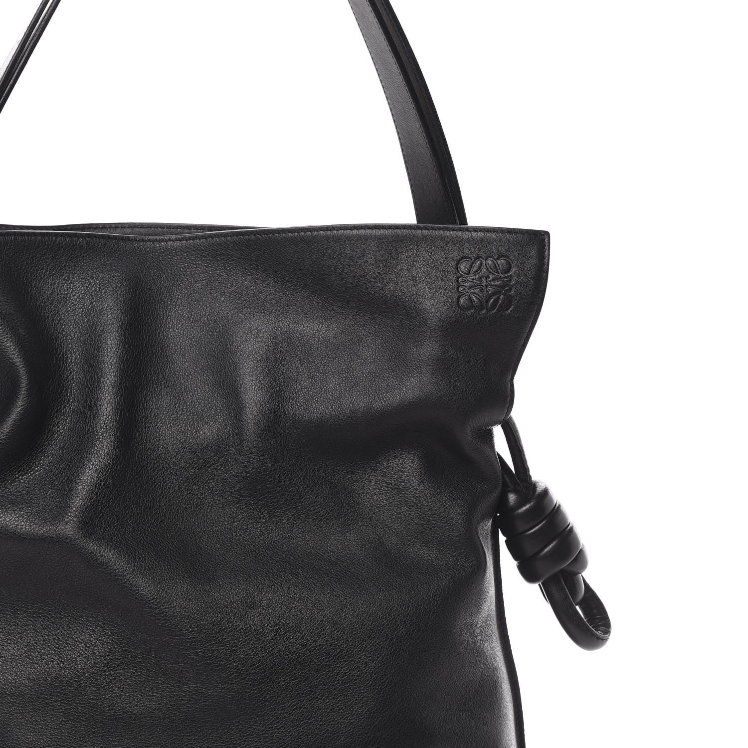 Loewe Calfskin Flamenco Knot Bag Black 7 of 12