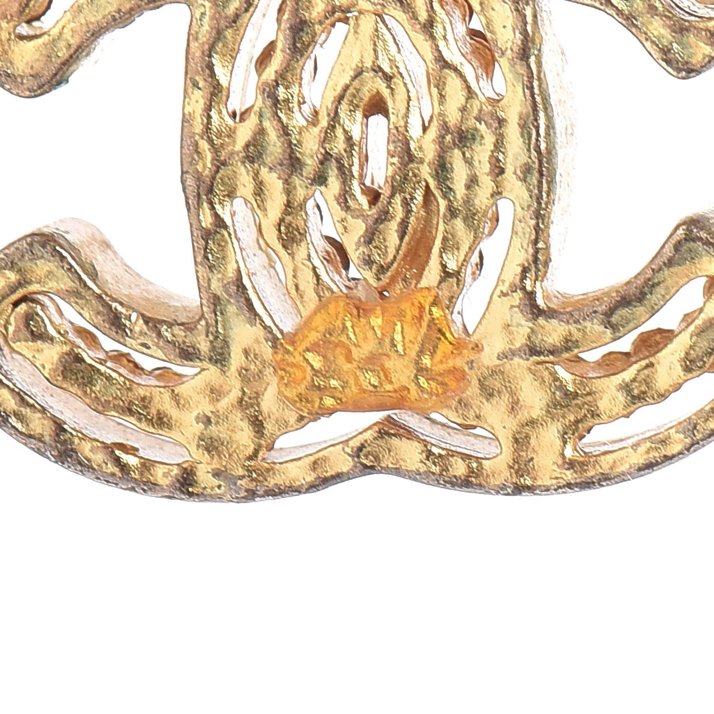 Crystal CC Dangle Earrings Gold